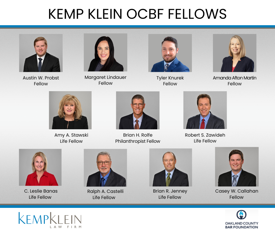 Kemp Klein Oakland County Bar Foundation Fellows 2026